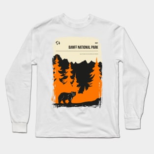 Banff National Park Vintage Minimal Travel Poster Long Sleeve T-Shirt